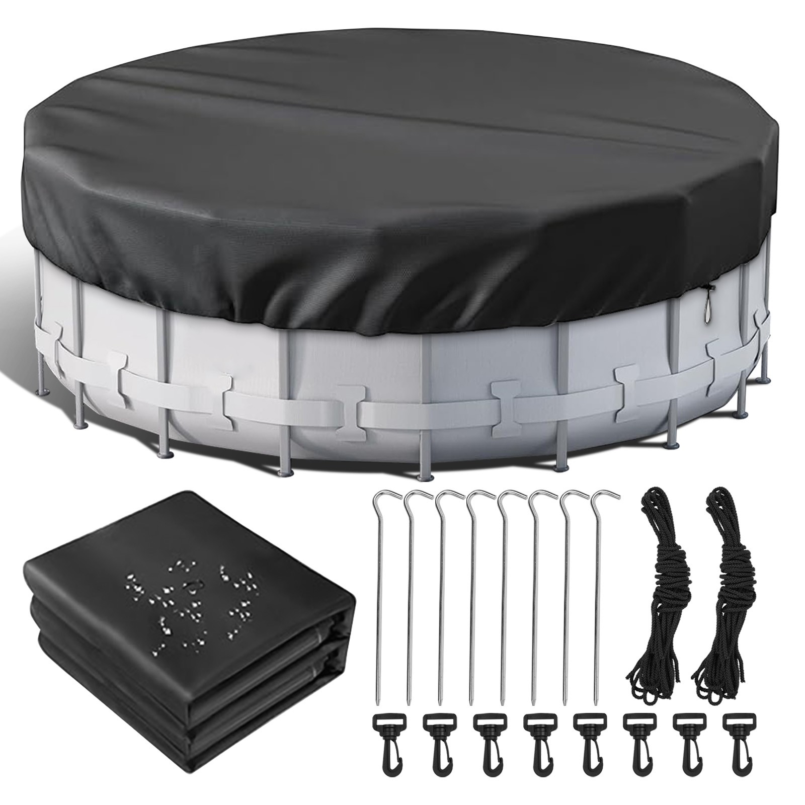 Circular Pool Cover Accessories For Household Outdoor Ground Pool 21Ft Diameter