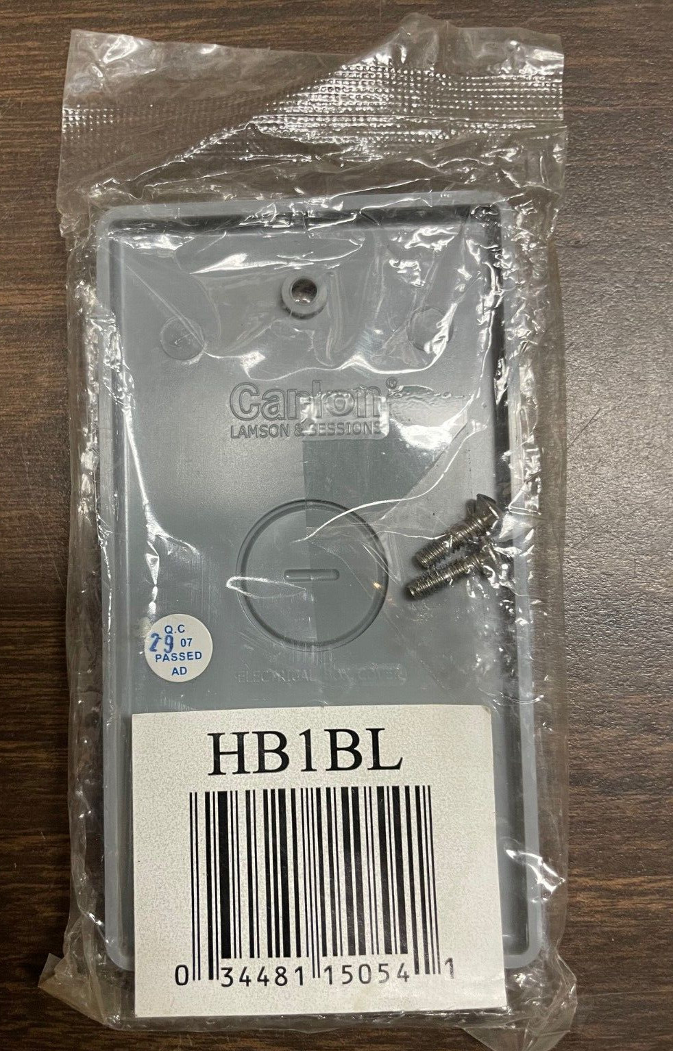 Carlon HB1BL Blank cover – Gray color