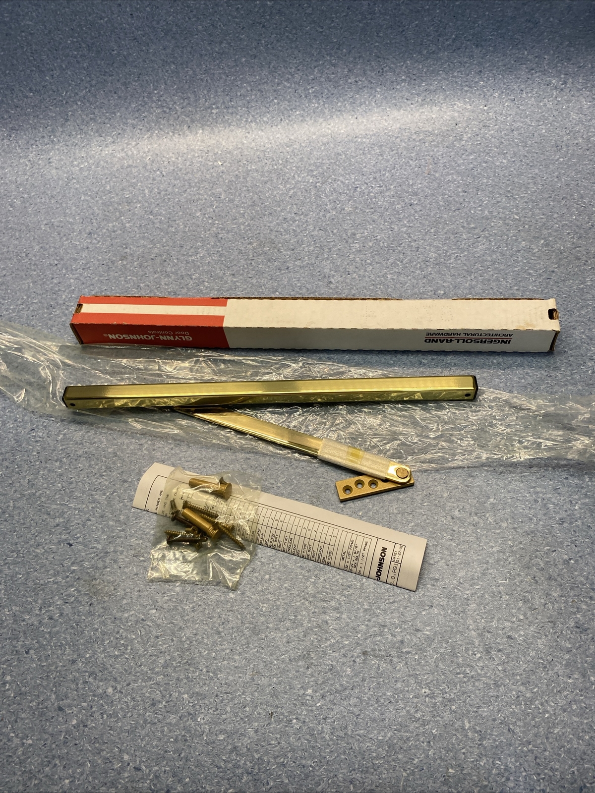 Glynn-Johnson (ONE) 450 Series Overhead Stop 452S Fire Door Accessory Brass Tone