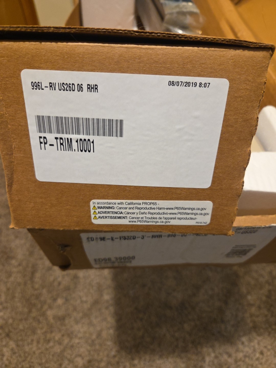 Von Duprin Door Exit System ED 98 L US32D RHR 06 USD26 299 PBT Satin Chrome