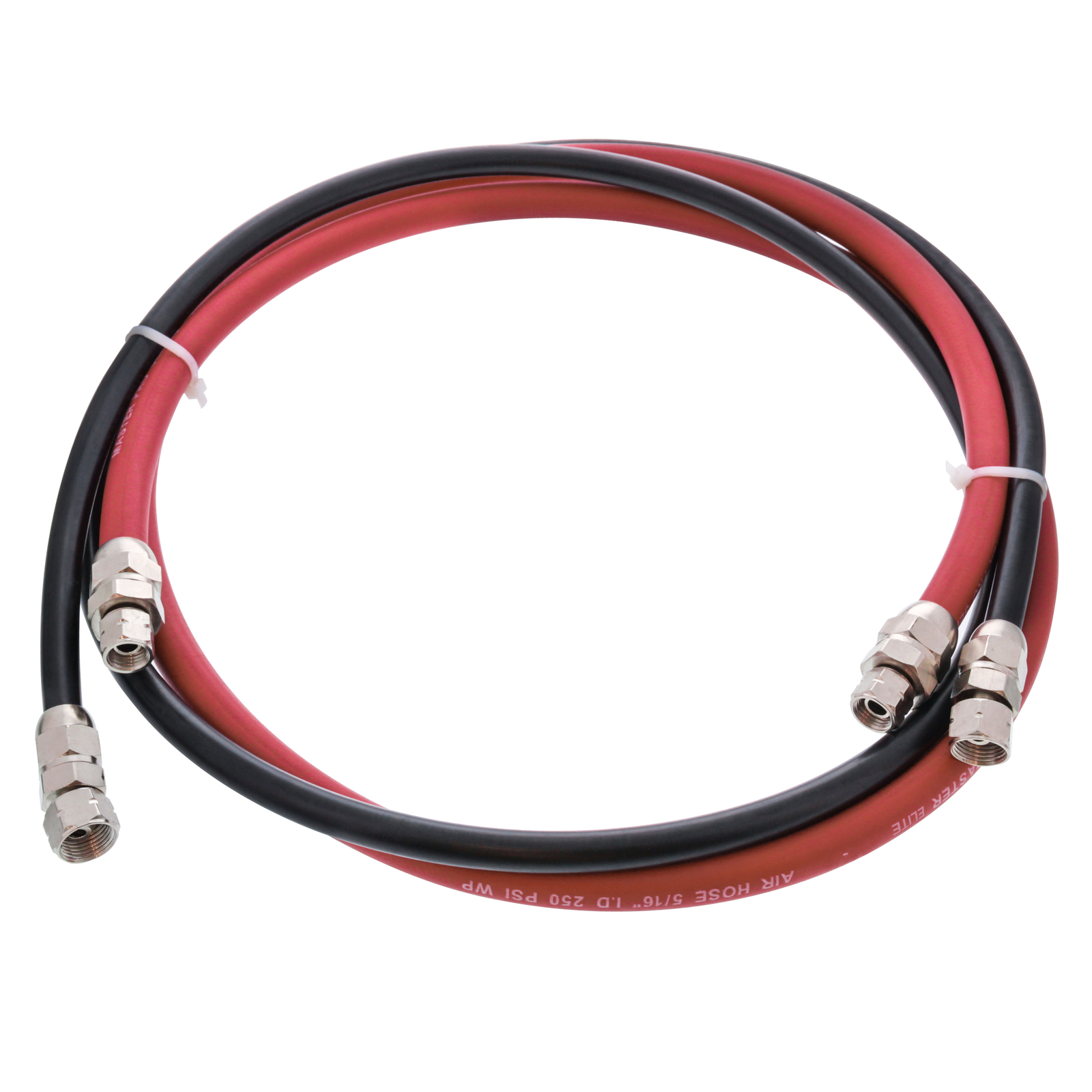 6 Foot Air and Fluid Hose Assembly Set for Spray Guns, Paint Pressure Pot Tanks
