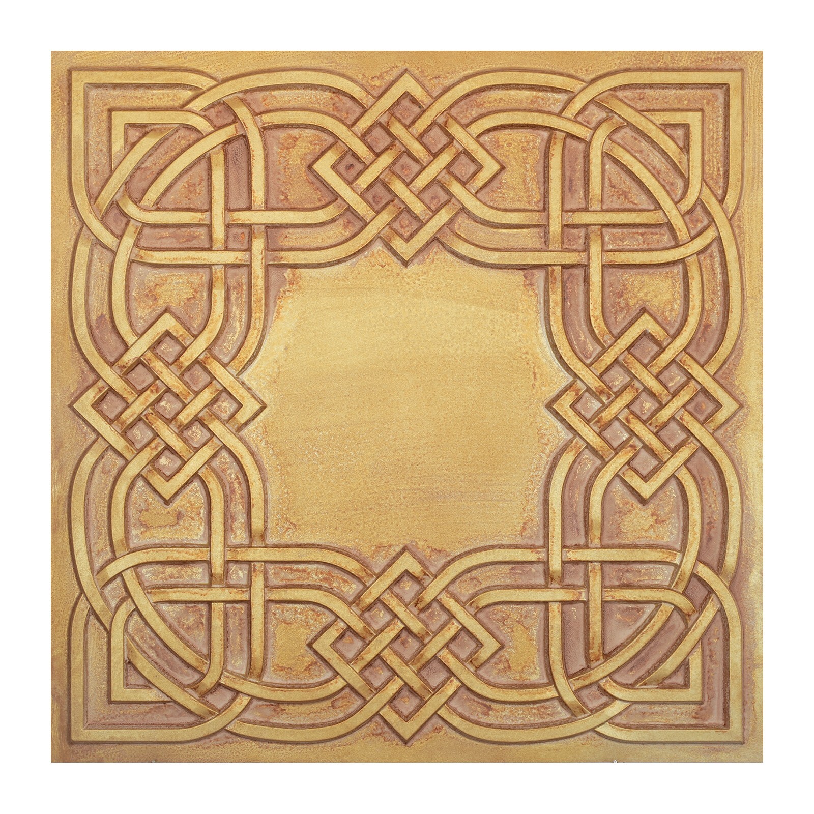 Suspended Ceiling Tile Decorative Panel for Cafe PL61 Vintage brown gold 10pcs