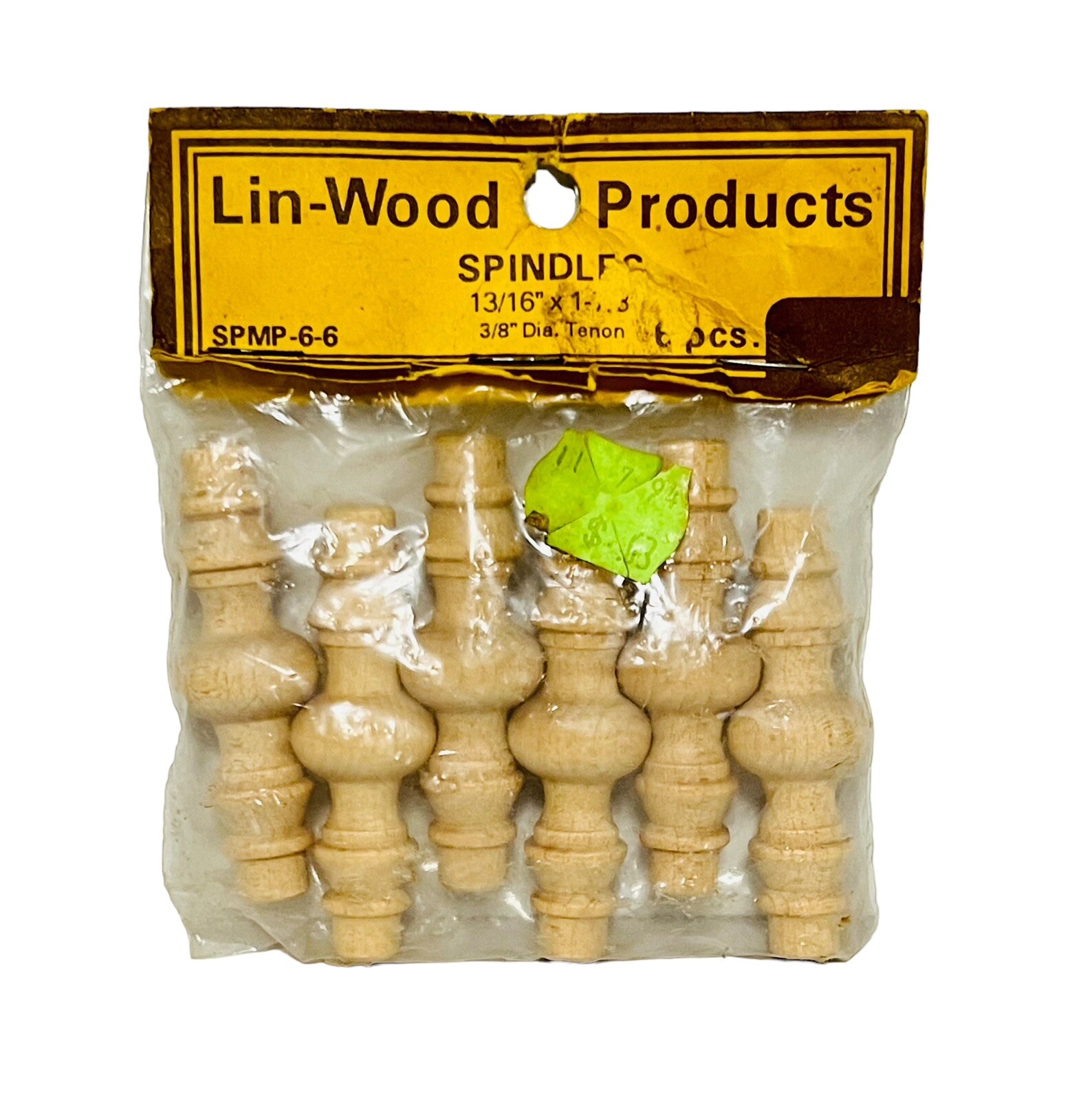 Lin-Wood Products Oak Spindles 13/16” x 1-7/8” SPMP-6-6 – Unopened package 6Pcs