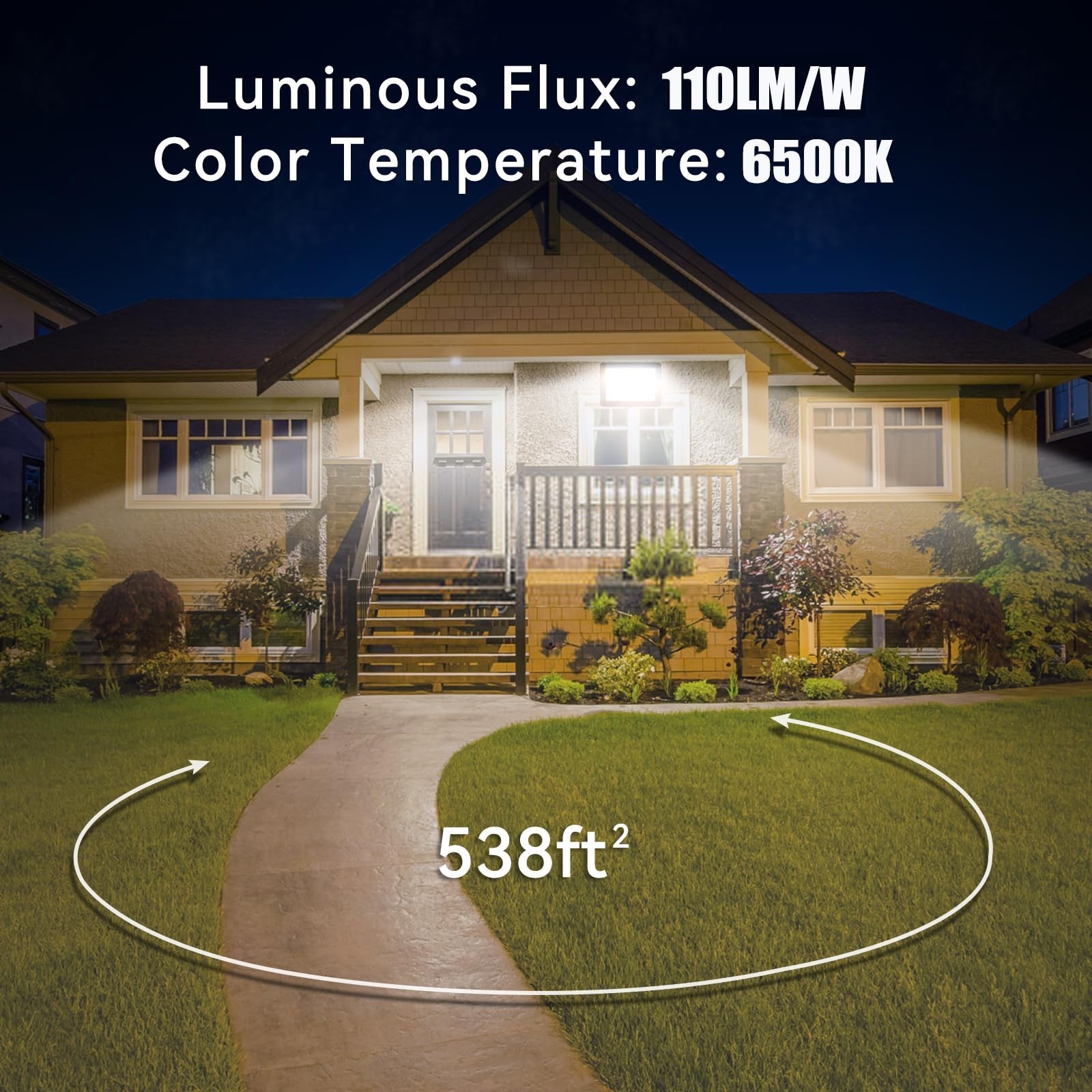 2 Pack-250W LED Flood Light Outdoor,30000LM LED Work Light with US Plug,6000K…