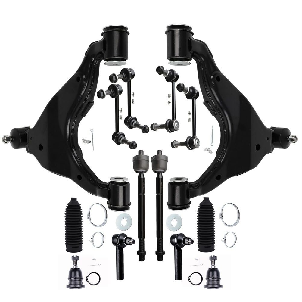 14PCS Front Suspension Control Arm Ball Joint Tie Rod Sway Bar Boot 05-15 Tacoma