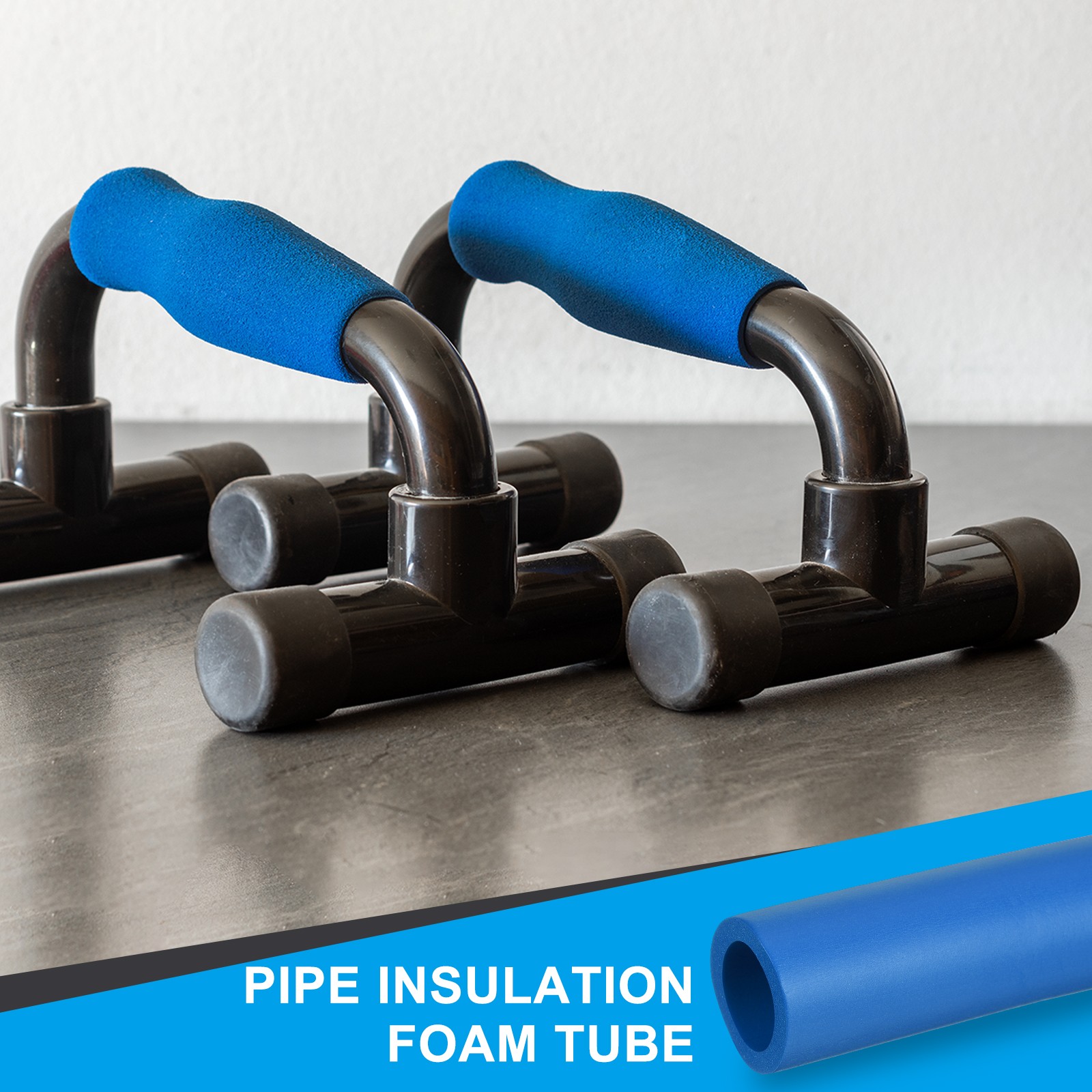 1″ID x 3.28Ft Pipe Insulation Foam Tube Foam Pipe Tubing Cover Blue