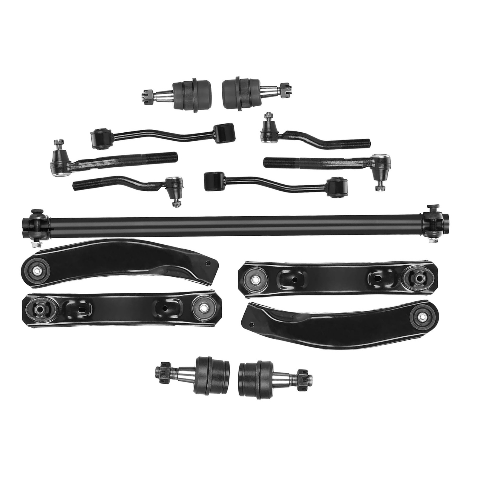 15PCS Control Arms Ball Joints Tie Rods Sway Bar Links Jeep Grand Cherokee 99-04