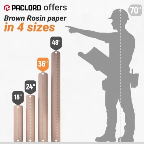 Floor Protection Rosin Paper 36 Inch 166 Feet 7 Mil Heavy Duty Painters Roll