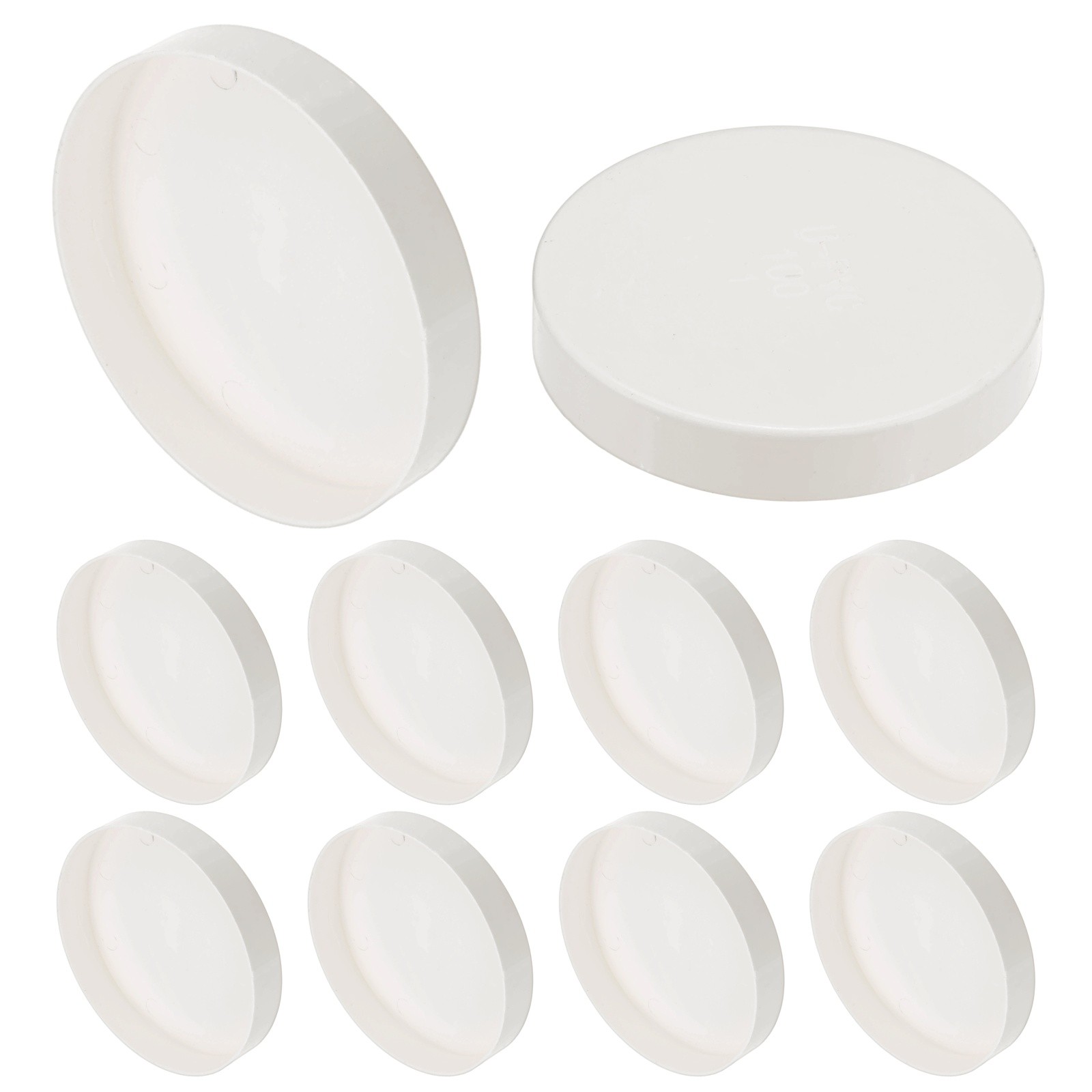 10-Pack PVC Pipe End Cap Plug, 4 Inch PVC Plug Coupling Pipe Fitting Socket