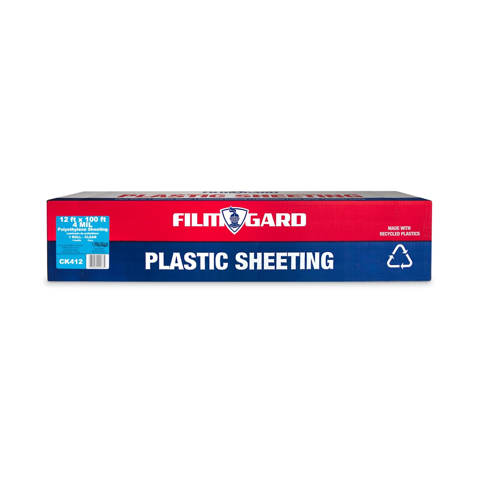 Film-Gard 625930 Construction Plastic Sheeting 12′ Width X 100′ Length X 4 mi…