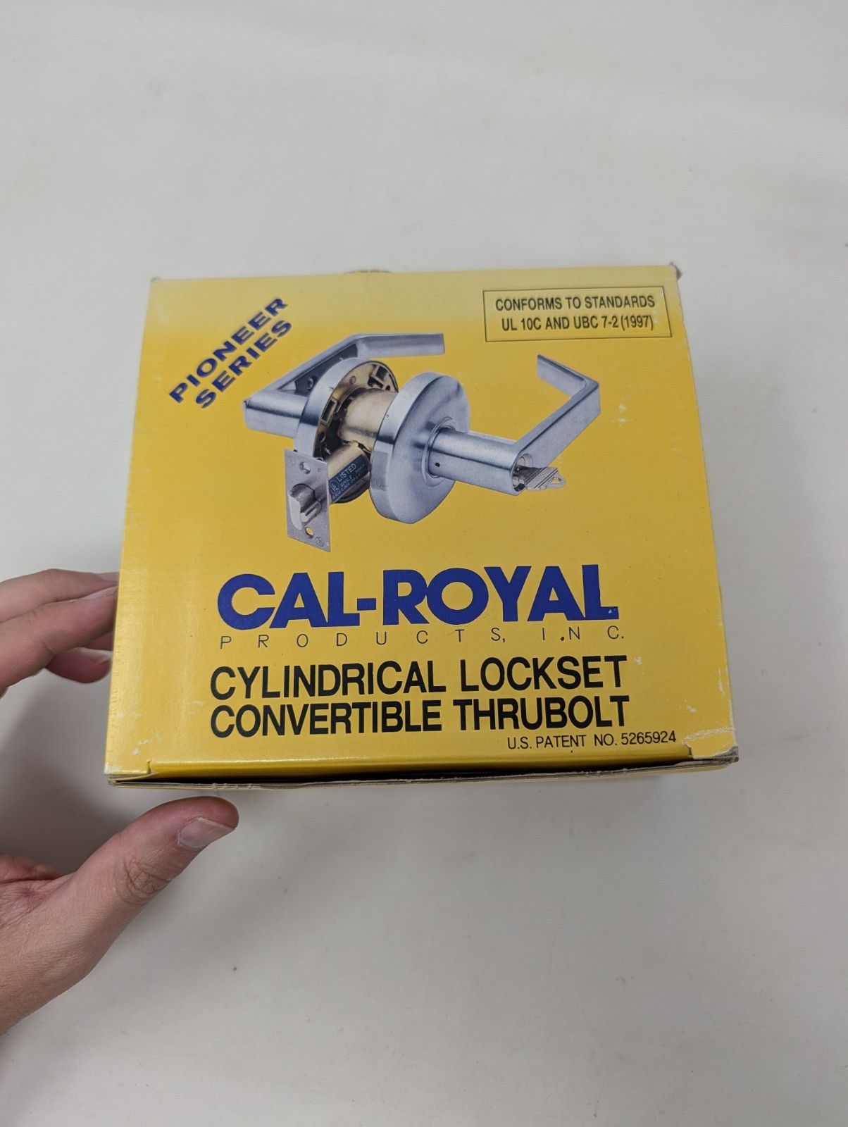 Cal-Royal Cylindrical Lockset Convertible Thrubolt – SL-01 Entrance US26D