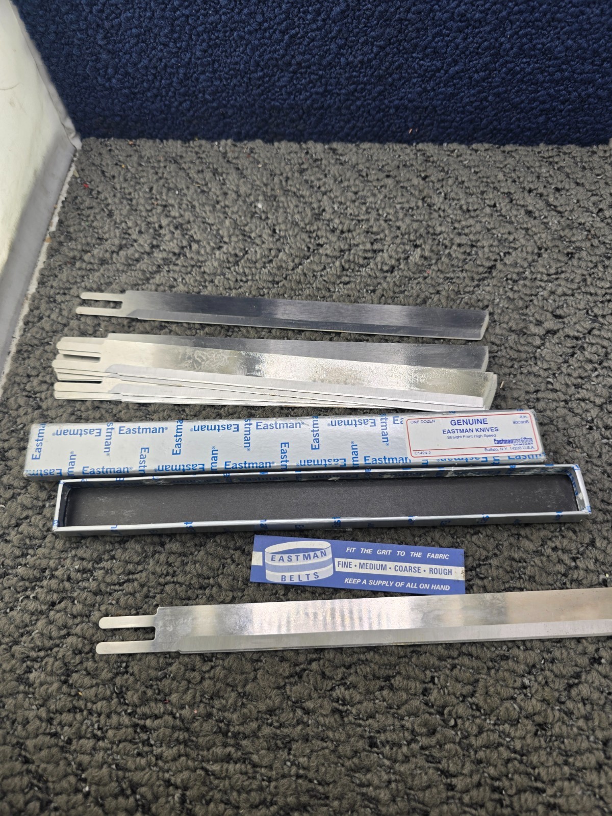 (QTY 12) Eastman 80C8HS 8-inch High-Speed Steel Straight Vertical Front Knives