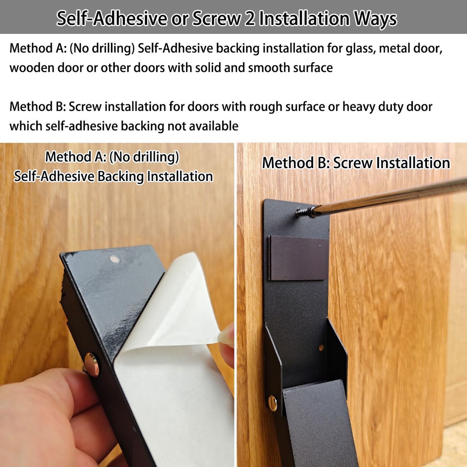 No Drilling Door Stopper Hold Door Open, Self Adhesive Door Stop, Door Stoppe…