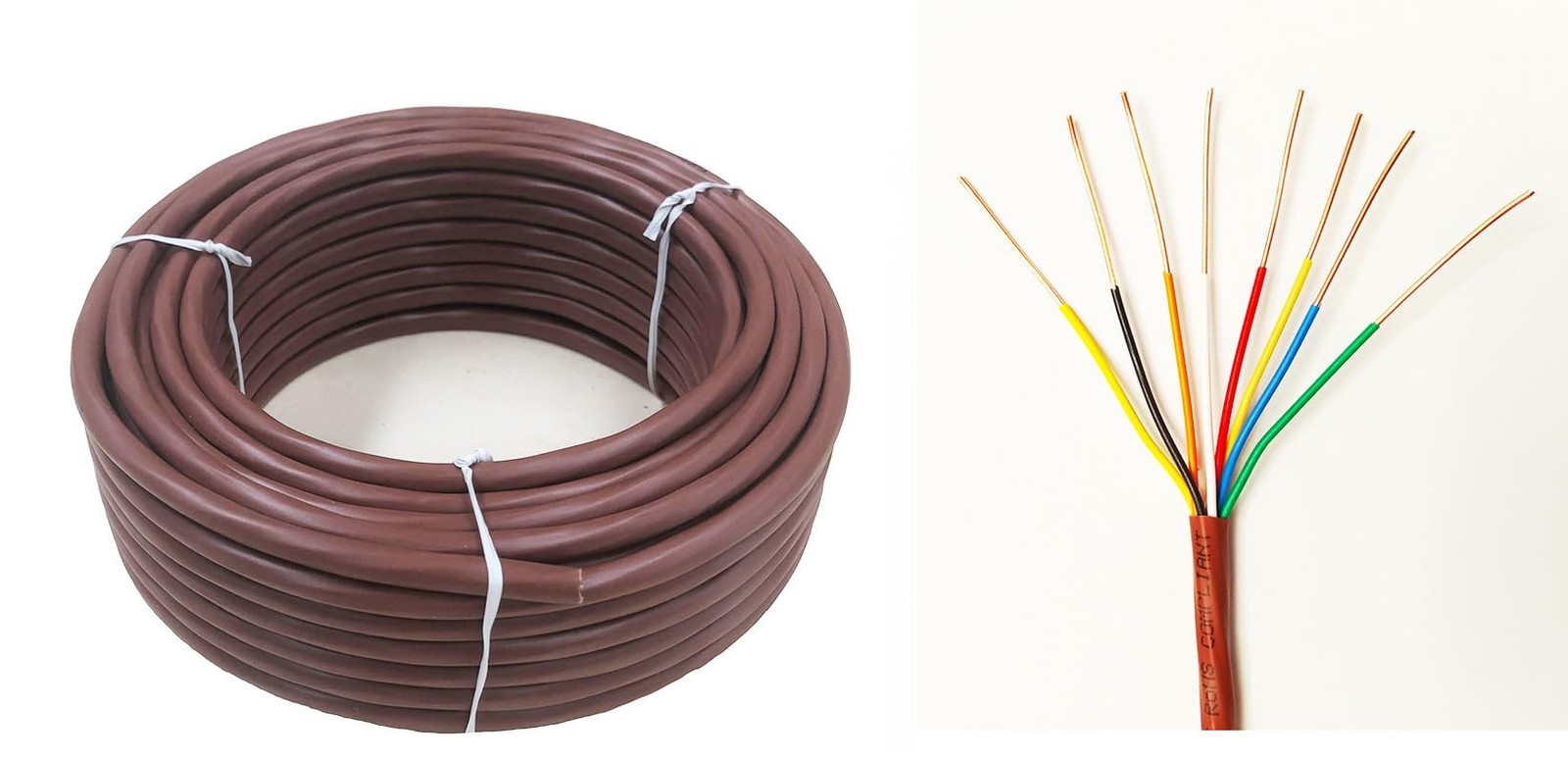Eastwire 18/8 50Ft Thermostat Wire Solid Copper Wire 18 Gauge Conductor Etl