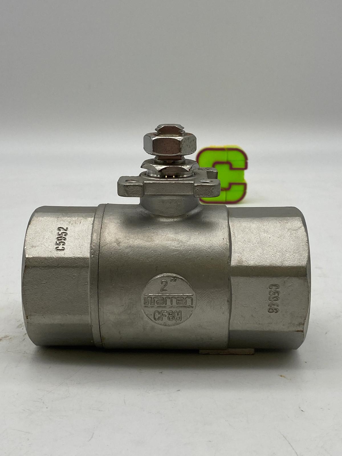 Warren 1020 2″ Ball Valve, CF8M, 1500 WOG w/o Handle (No Box)