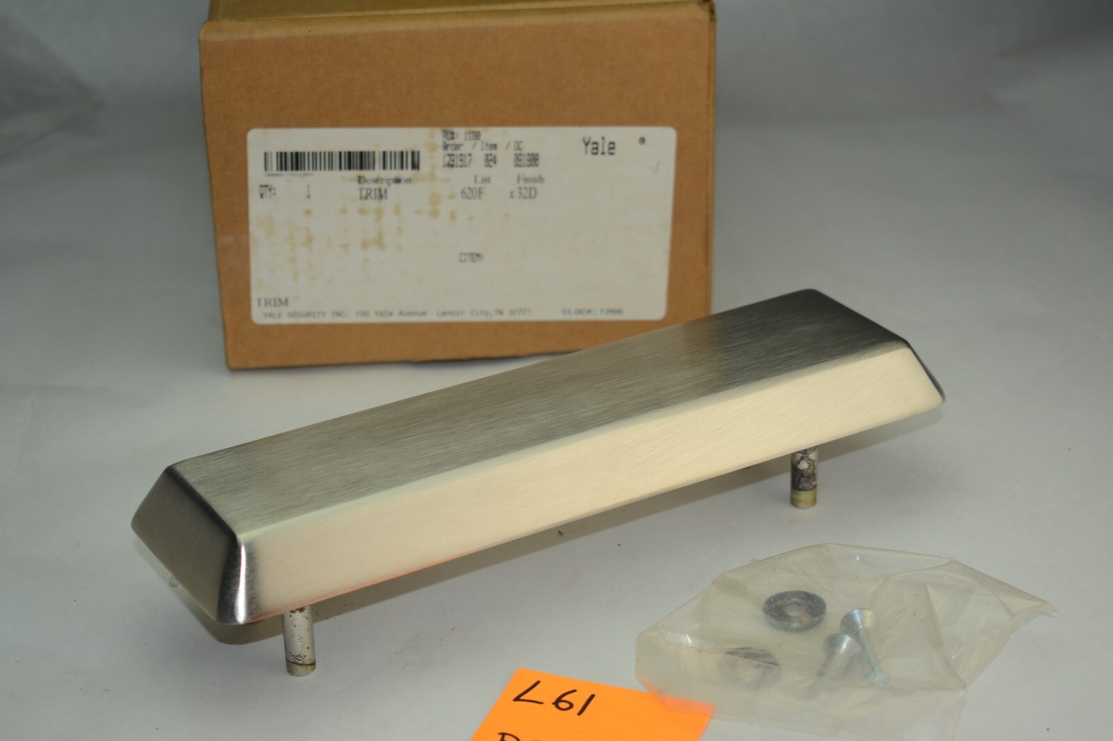 1pc Yale 620F 630 Exit Only Blank Plate Escutcheon Exit Device Trim Stainless
