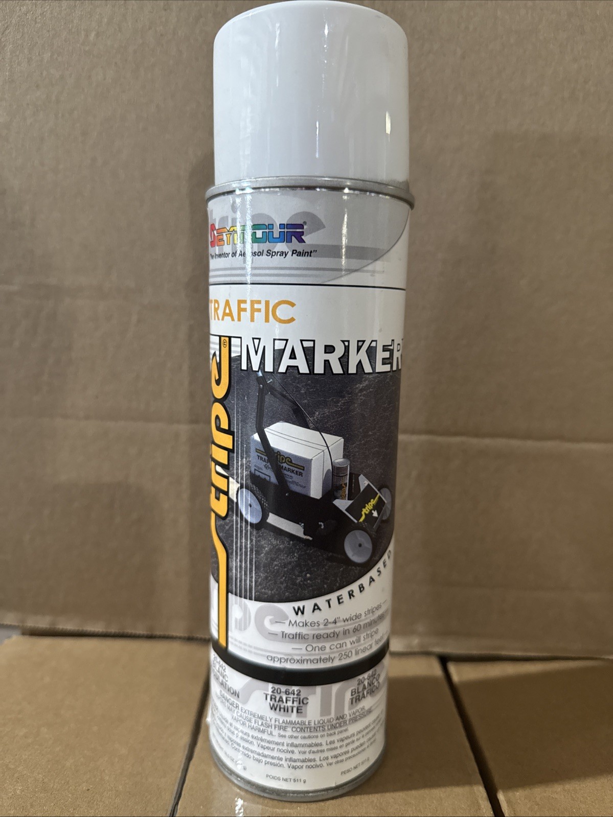Seymour 20-642 Inverted Tee Type Tip Traffic White Marking Paint 17 oz