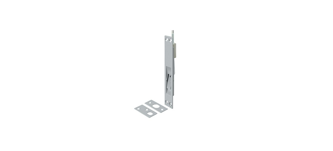 12″, 18″, 24″ and 39″ Extension Flush Bolt, Solid Brass in Brushed Chrome