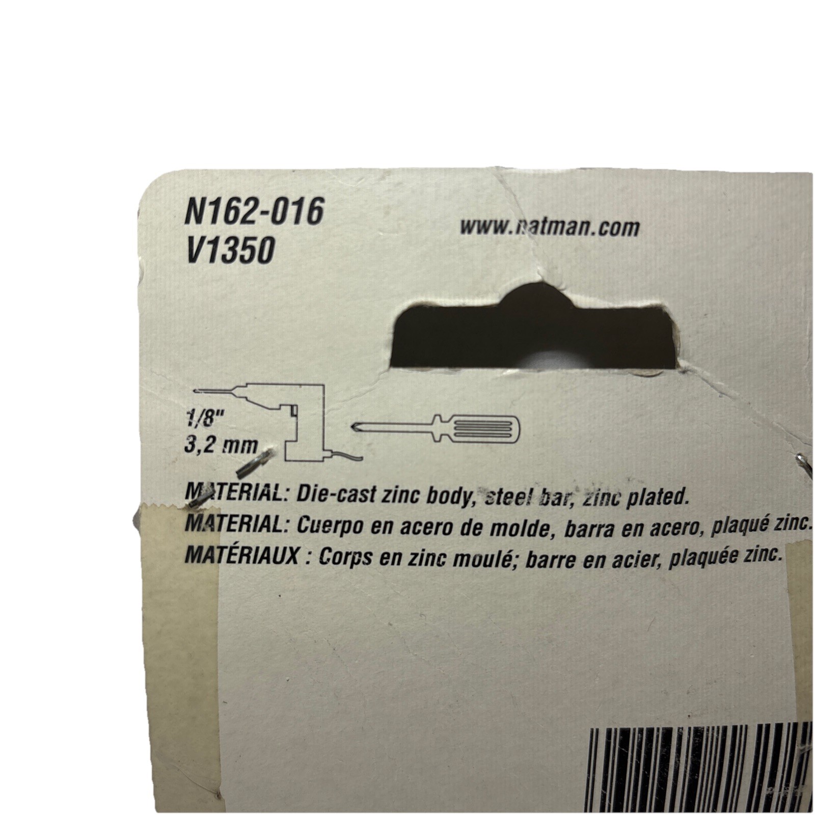 NEW Replacement Strike Door Hardware—Screw & Storm, N162-016 V1350–1/8” 3.2mm