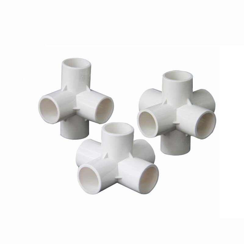 20/25-50mm PVC Three-Dimensional Water Pipe Right-Angle Rack Fittings 4/5/6 Way