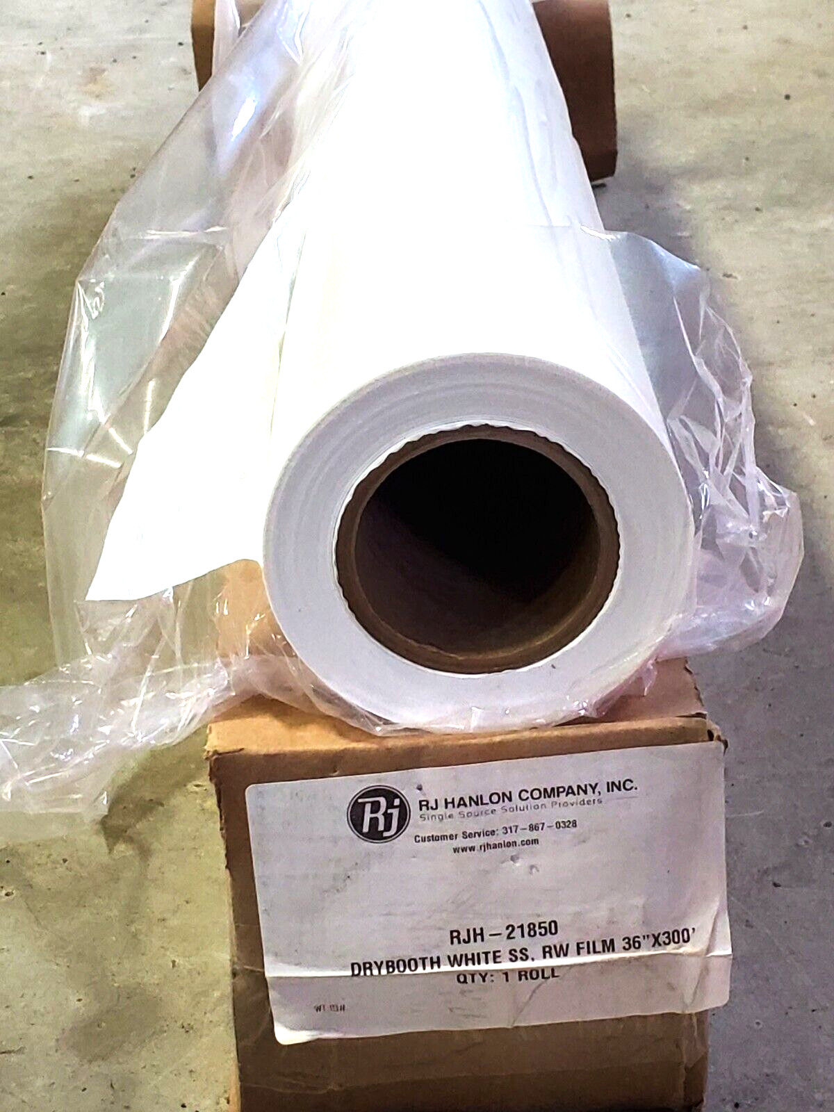 Drybooth White Self-Adhesive Reverse Wound Protective Film 36″ x 300′ Ft Roll