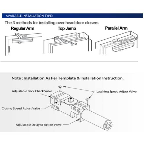 Automatic Door Closer 40-330lbs ZOOM PRECISION 4041