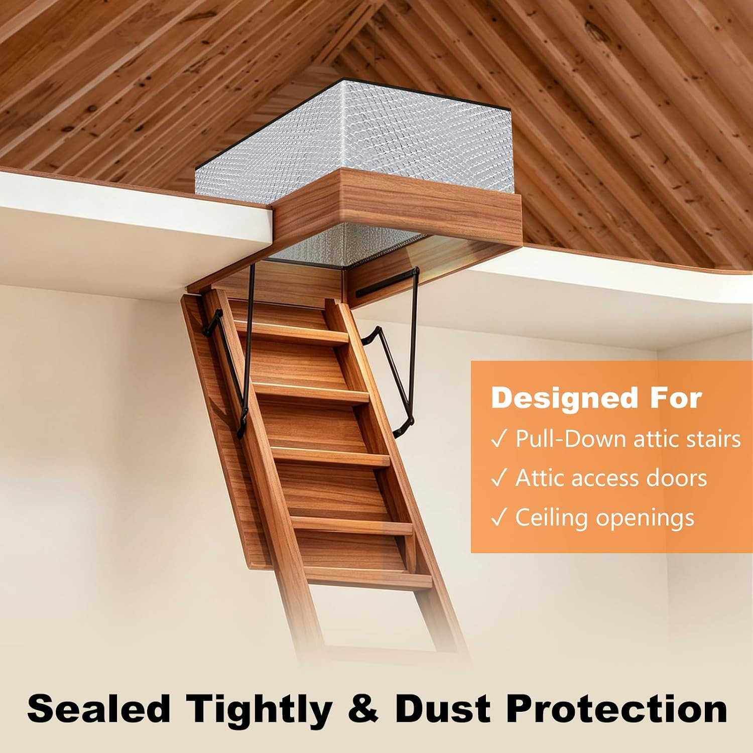 Attic Tent Insulation Cover, 25″ X 54″ X 11″For Pull down Stairs | Energy-Saving