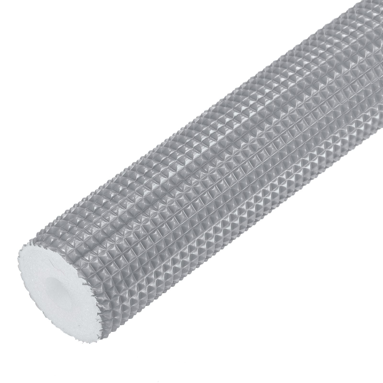9mm ID x 10mm T x 1.8m L Pipe Insulation Tubing Insulated Foam Tube Gray White