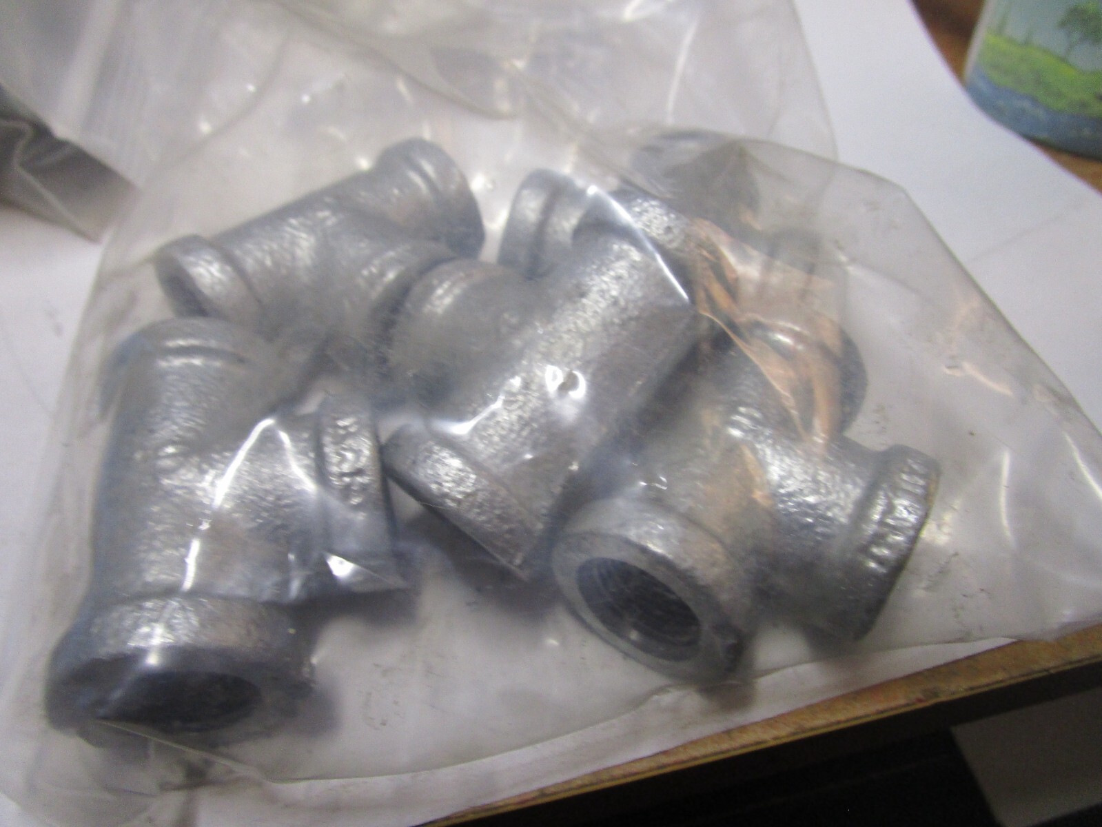 3/8″ F-NPT 150 lb Galvanized Malleable Iron Pipe Tee QTY 5