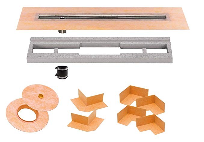 Clearance-Schluter Systems Kerdi-Line Off-Set Channel Body Shower Drain 40′
