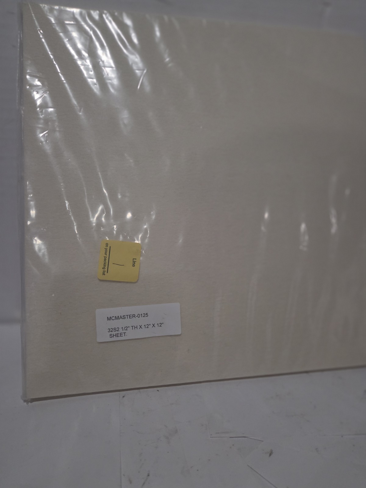 1/2″ Thickness 12″ x 12″ Off-White Strong Wool Fiber Felt S2-32 Sheet Plain Back