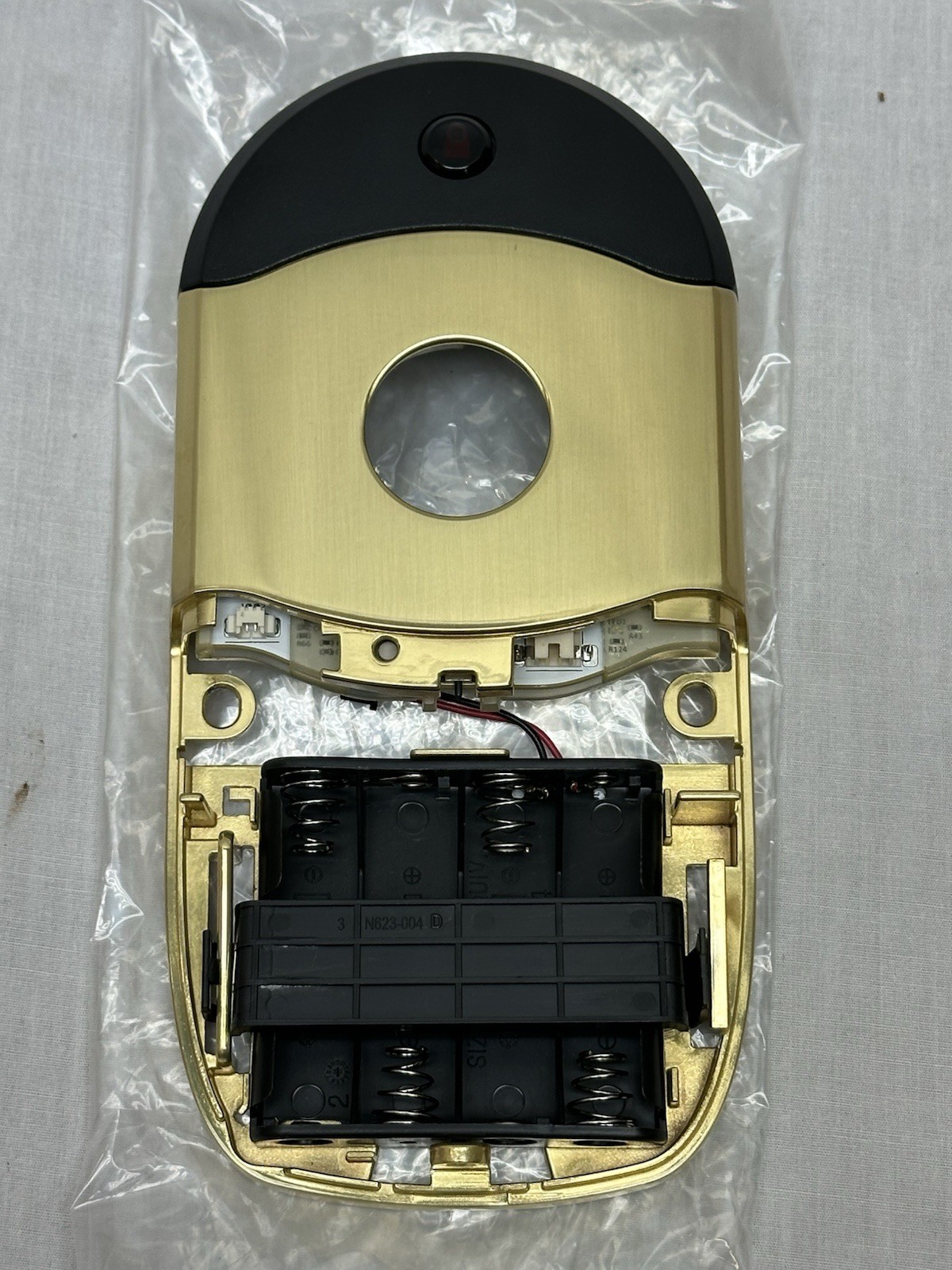 Schlage GR1 Mobile Wireless Cyl Lock NDEBP ATH 606 Latch Bright Brass