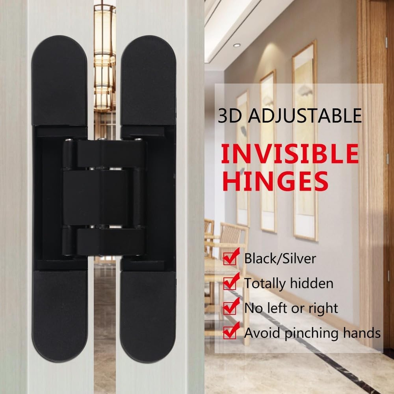 5.5″ Hidden Door Hinges for Secret Door 180 Degree Hinge Hidden Hinges Heavy …