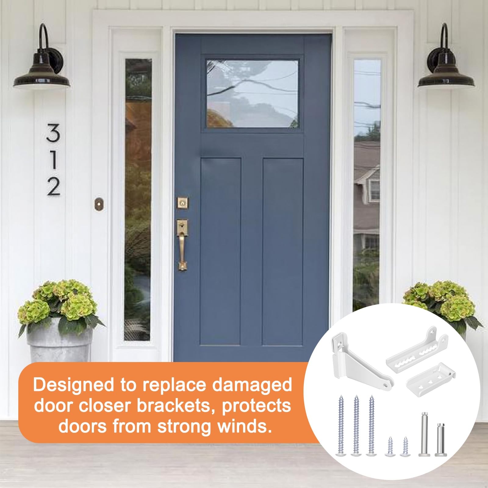 Storm Door Closer Bracket Repair Kit Compatible with Andersen, Larson, Pella