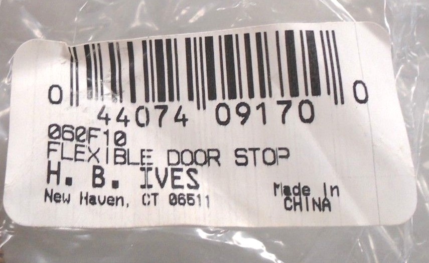 Ives 060F10B 3″ Flexible Baseboard Door Stop – 352F