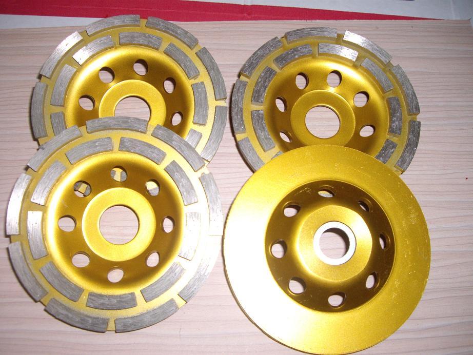 7 Piece Pack: 4″ / 100mm Double Row Diamond Cup Grinding Wheel Surface concrete