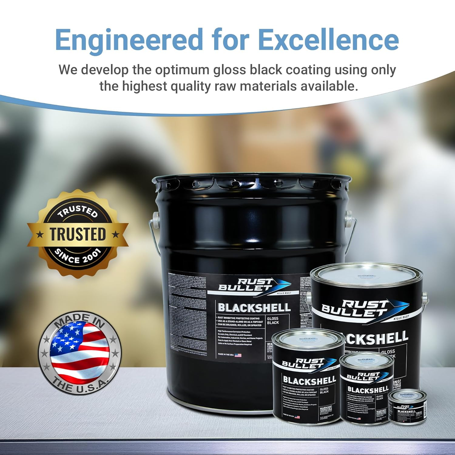 Blackshell Gloss Black Protective Coating 32 Fl Oz Rust And Chip Resistant
