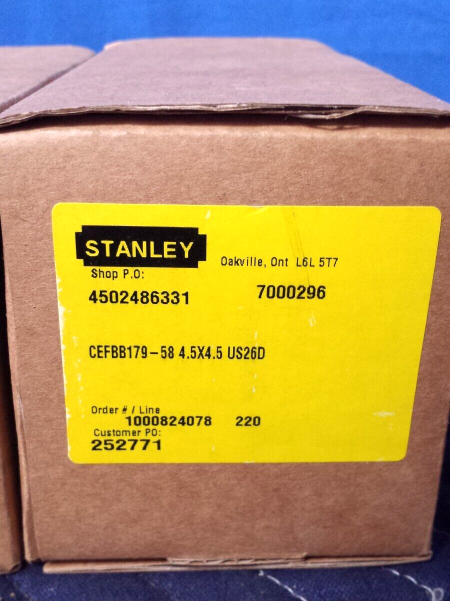 Stanley Cefbb179-58 5″ X 4.5″ Us26d Satin Chrome 8 Wire Electric Hinge [CTSA]