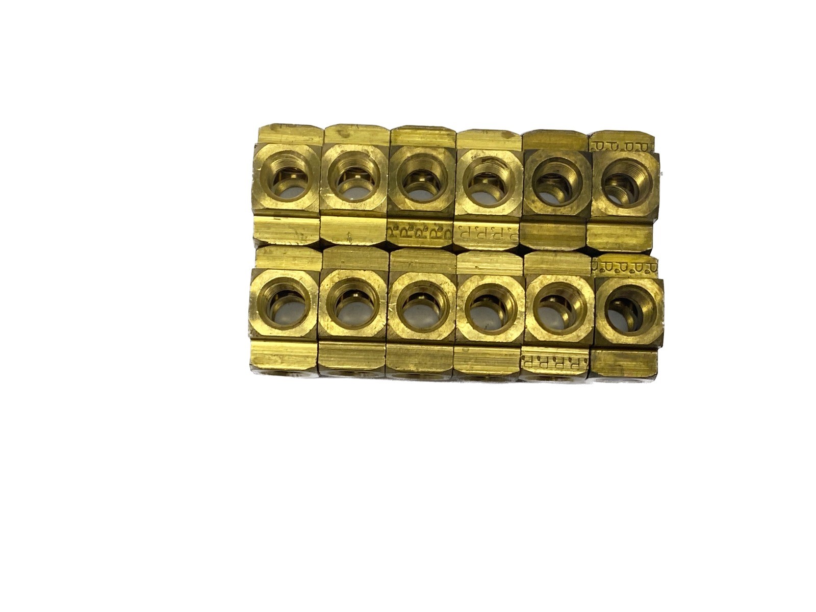 (12) NOS Parker 1/8” x 1/8” x 1/8” x 1/8″ FNPT Brass Cross Pipe Fittings 2205P-2
