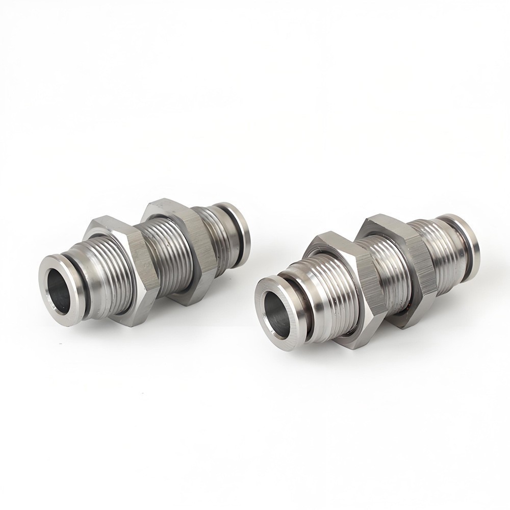 Pneumatic Push Fit Connector A2 Stainless Steel Tube Pipe Joiner Air Water Lines