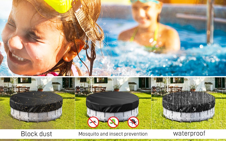 18Ft Diameter Round Waterproof Winter Pool Cover Heavy Duty Safety Above Ground