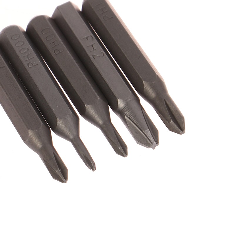 5Pcs Cross Screwdriver Bits PH000 PH00 PH0 PH1 PH2 4mm Hex Shank Screwdriver Set