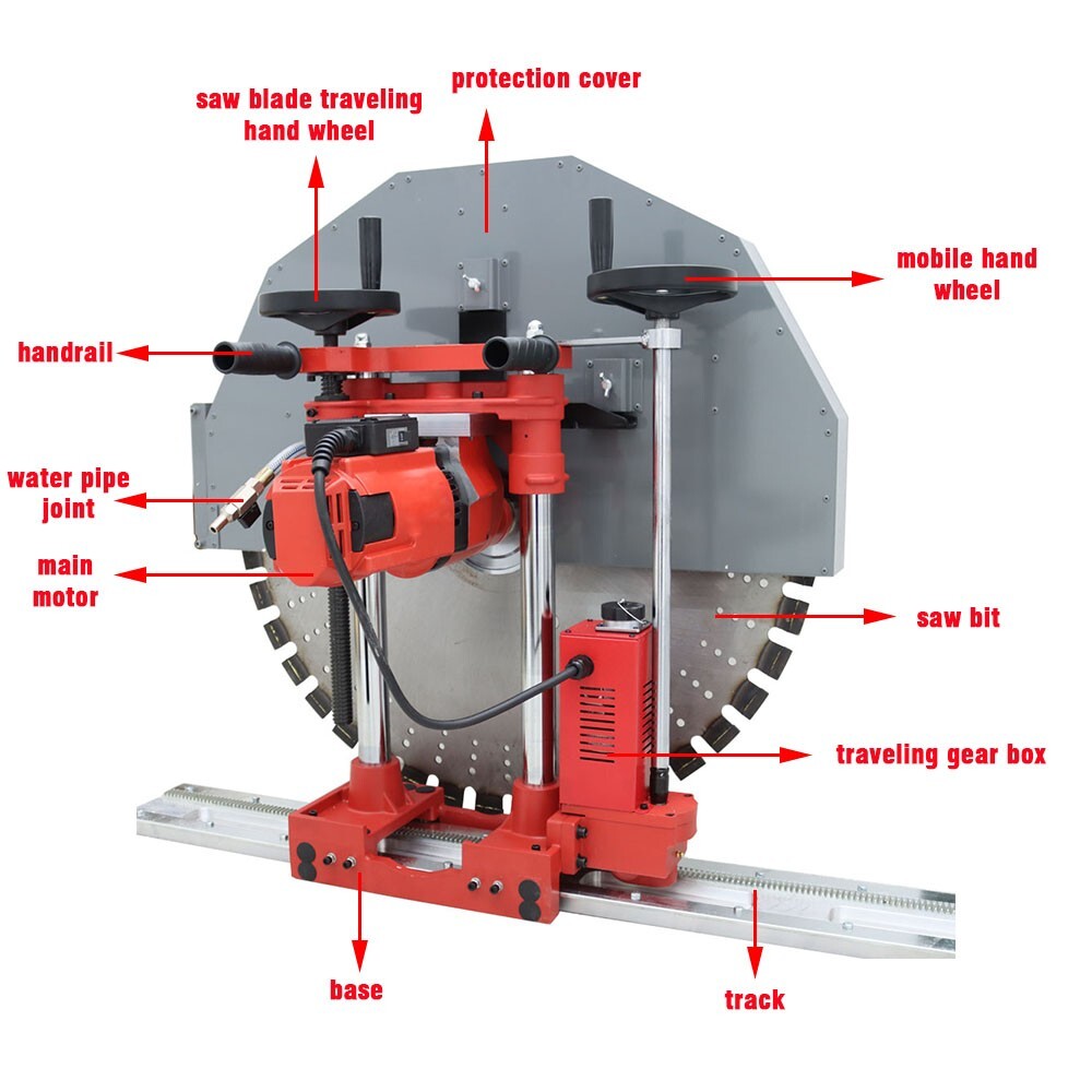 Electric Concrete/Brick Wall Cutter Rebar Wall Saw Cut Depth 12.6″ 220V φ31.5”