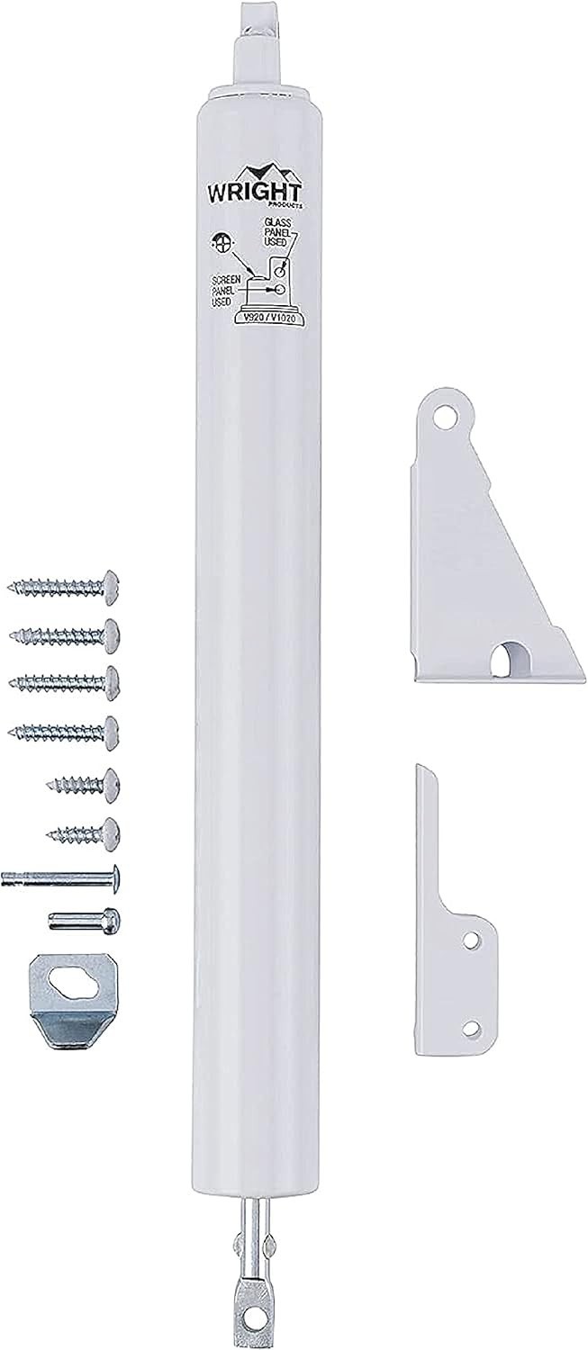 Standard Duty Pneumatic Screen & Storm Door Closer – Adjustable Closing Speed…