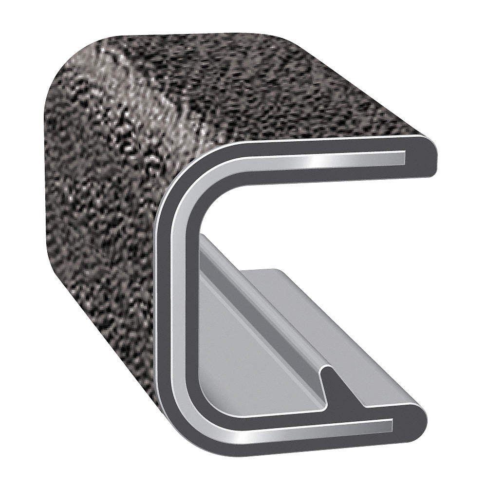 TRIM LOK INC 75B3X1/32-25 Edge Trim,Alum Clip,0.2 In W,25 Ft 10H763