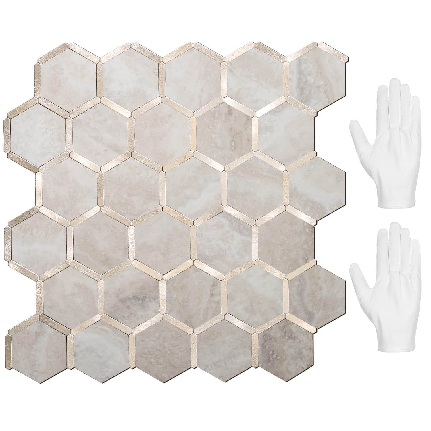 Stickgoo Hexagon Peel And Stick Backsplash Tile Stick On Backsplash For Kitchen