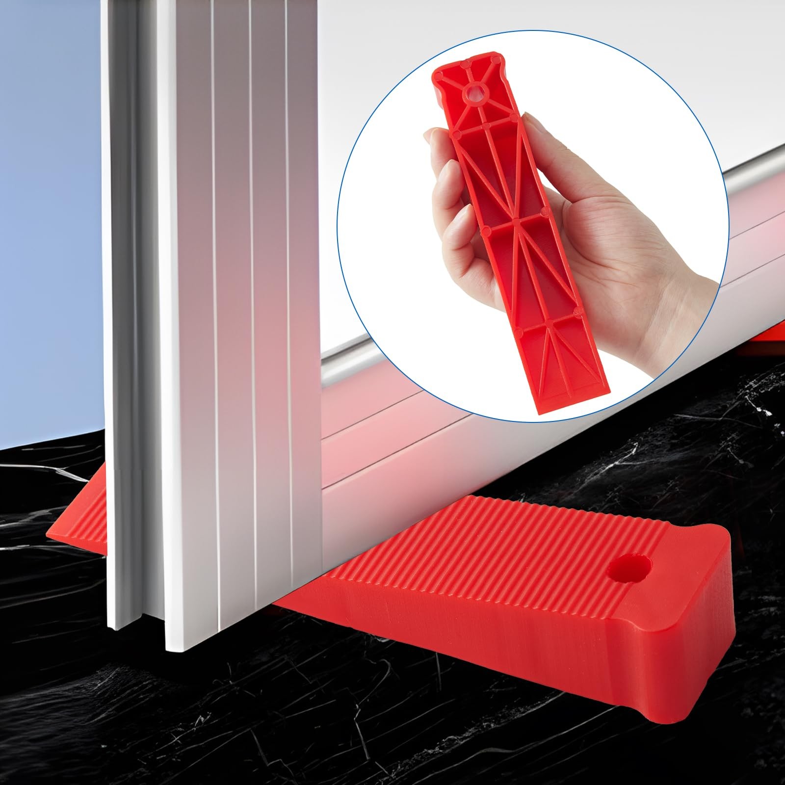 XIYAOXI Red Plastic Composite Shims and 6-7/9” x 1-2/5” x 1-1/4”,