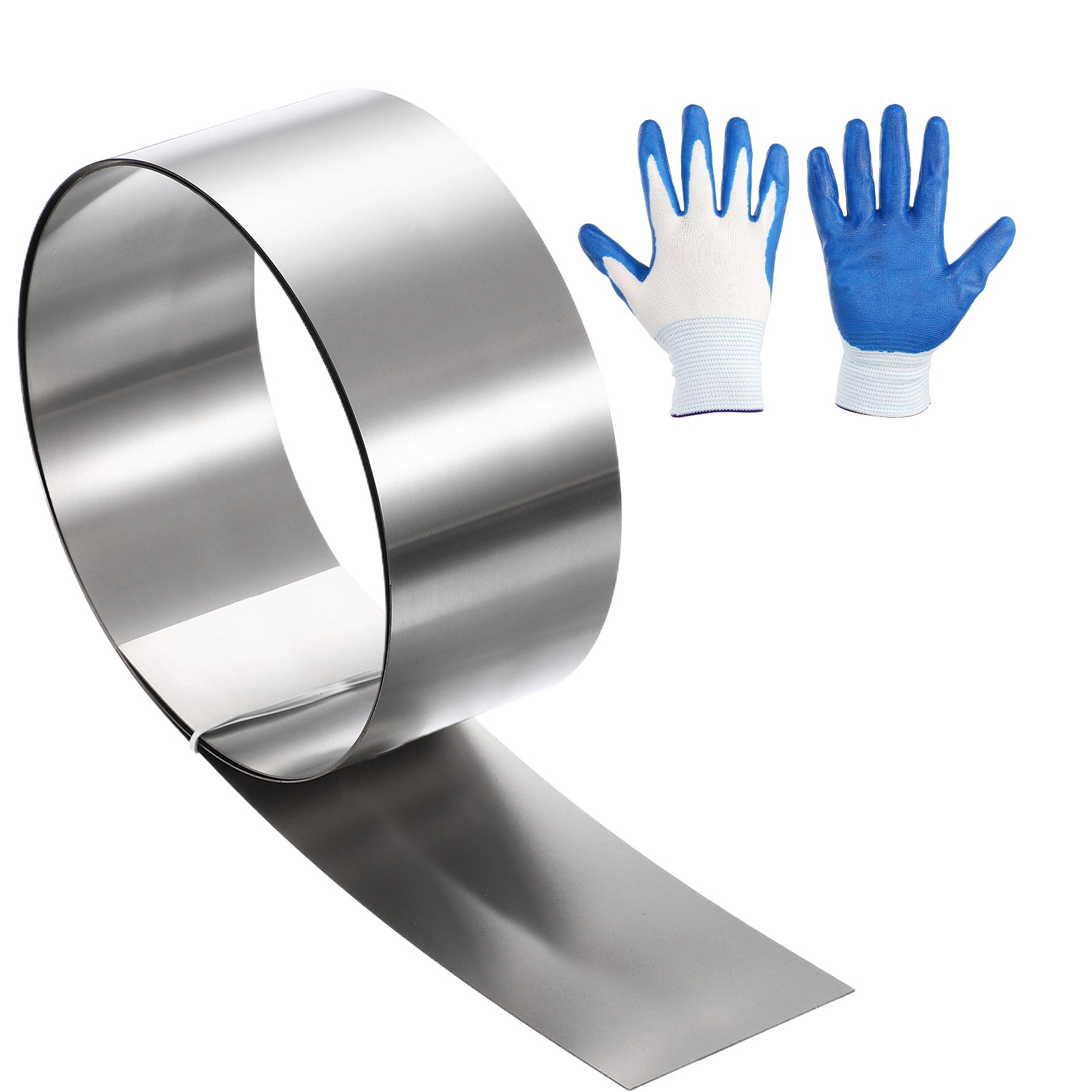 2in x 3.3ft Stainless Steel Flashing Roll, 0.1mm Metal Roof Panels