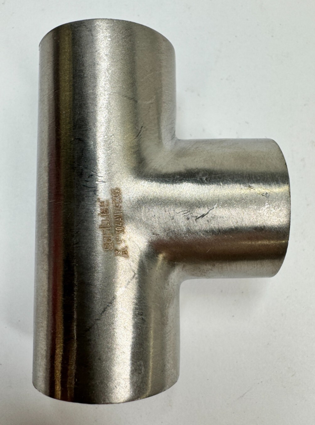 SANITUBE 7WS4P-100 1″ Polished Short Tee 304 Stainless Steel Fitting