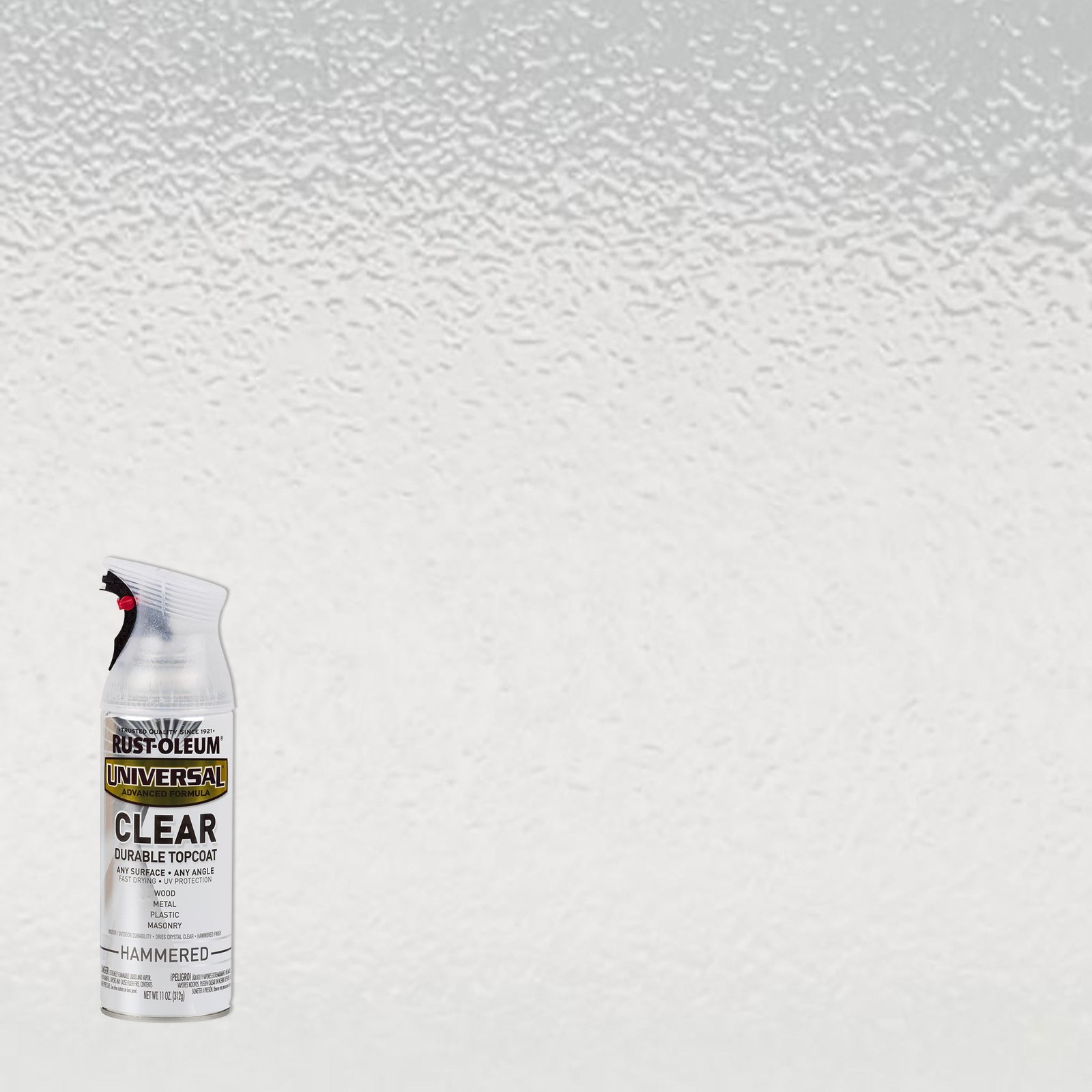 Rust-Oleum Universal Premium Spray Paint Clear Topcoat, 11 oz Hammered- 302153
